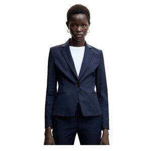 Mango Navy Blue Fitted Blazer Women’s Size 8 – Worn Once, Excellent